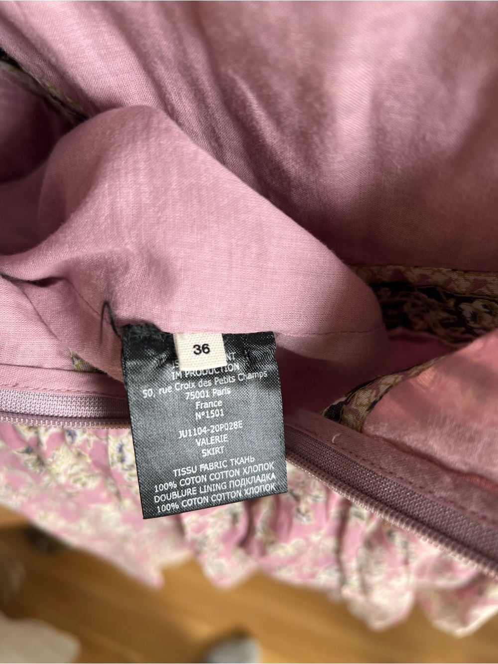 Isabel Marant Pink Floral Mini Skirt with Contrasting Trim - Picture 4 of 4